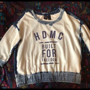 Harley Built For Freedom Sweatshirt 3/4 sleeve